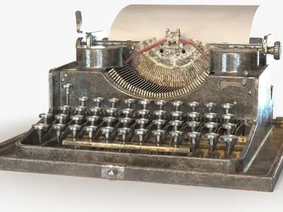 Retro Typewriter 0001 3D model