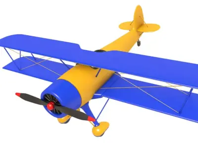 Biplane 3D model get
