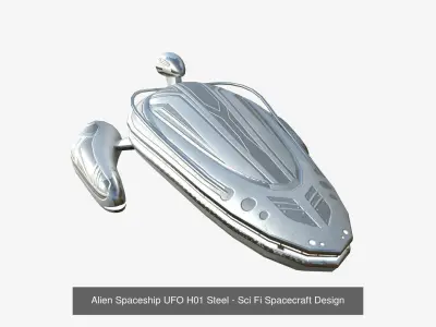 10 Alien Spaceship UFO H Collection - Sci Fi Spacecraft Design 3D Model Pack