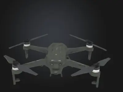 Realistic Tactical Military Drone  Game Ready Low-poly 3D model