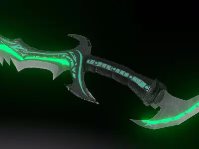 daedra sword  Low-poly 3D model