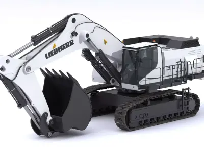 Liebherr R 9100 G6 Large Excavator 3D model