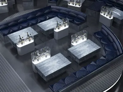 Industrial style bar-dance floor-Night Club 3D model