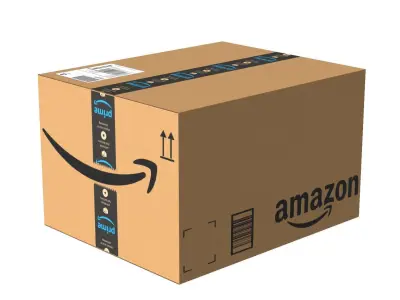 Amazon Box 2D PBR 07 Low-poly 3D model
