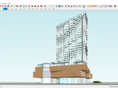 Sketchup Commercial Office Complex 238 3D model