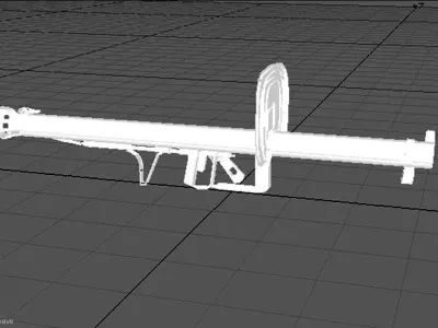 Rocket Launcher - Shoulder-fired - Raketenpanzerbuchse with Shie 3D model