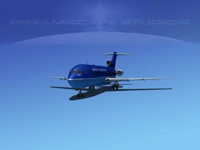 Boeing 727-200 Braniff Intl 1 3D model