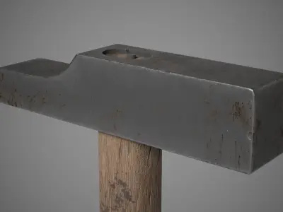 Hammer Low-poly 3D model 32