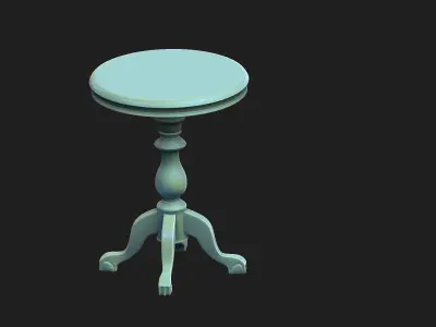 vintage table4 Low-poly 3D model