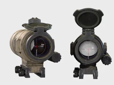Optical Scope 6 Low-poly 3D model