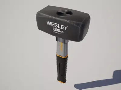  Sledge Hammer Low-poly 3D model