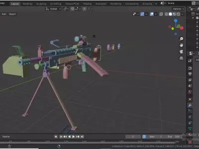 M249 SAW 3D model
