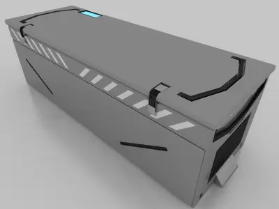 SCI FI CRATE MODEL 3DS MAX 3D model