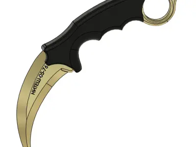 Karambit Knife 3D model purchase