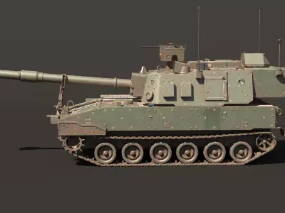 M109A7 Paladin Howitzer Battle Wear 3D model