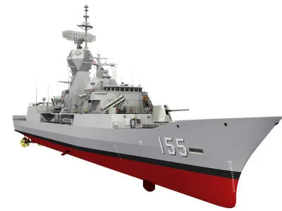 AUSTRALIAN AND NEW ZEALAND MEKO CLASS FRIGATE 3D model