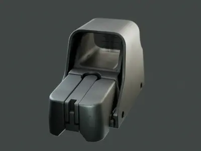 holographic weapon sight Low-poly 3D model