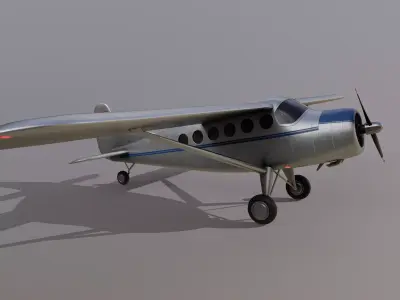 Light Aircraft 3D model 2