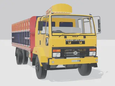 Ashok Leyland 1214 IL Truck with body 3D model