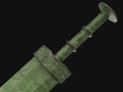 China Bronze sword 3D model