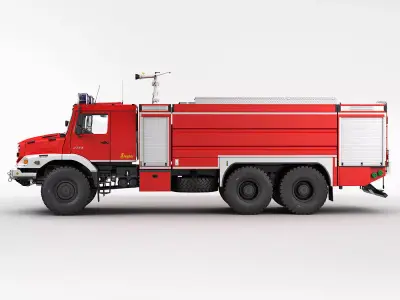Mercedes Zetros Fire Truck 3D model