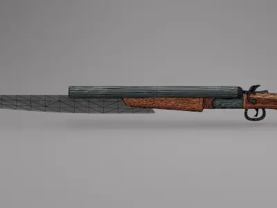 Gun Stylized Low-poly 3D model