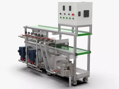 Automatic Hardware Cleaning and Conveying Machine 3D model