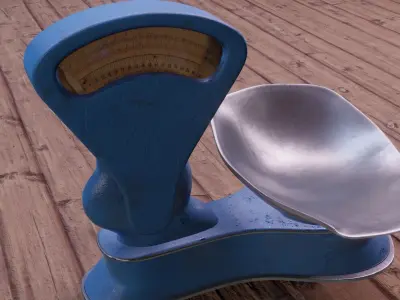 Old vintage scale Low-poly 3D model