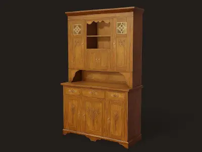 Vintage Cupboard - PBR Game Ready Low-poly 3D model