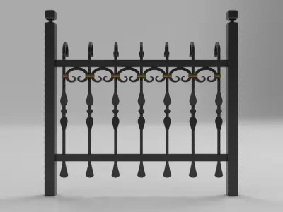 Metal Fence Ferforje 3D print model