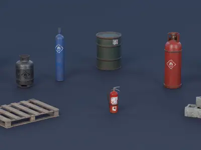 Abandoned Warehouse and Factory Kit 3D model