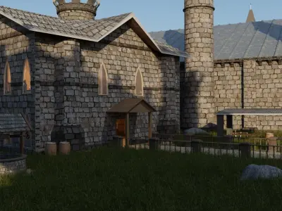 Castle Environment Asset Pack Free low-poly 3D model