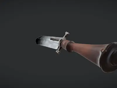 antique bayonet knife 3D model
