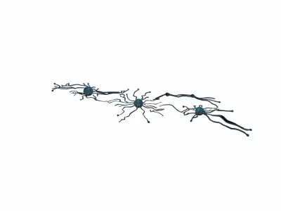 3d Render Artificial Intelligence Neuro Link Circuit 3D model