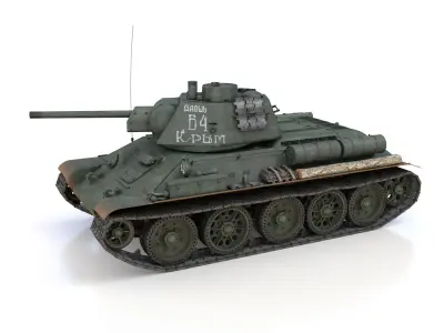 T-34-76 - Model 1943 - Soviet medium tank - B4 3D model