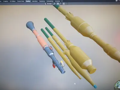 Rpg-7 Low-Poly Weapons In Game 3D Model Low-poly 3D model