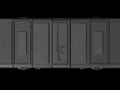 Large weapon case Low-poly 3D model