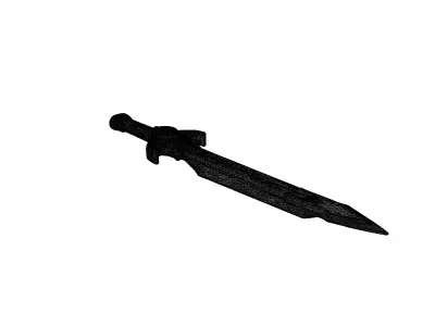 Futuristic Energy Sword with Blue Blade 3D model