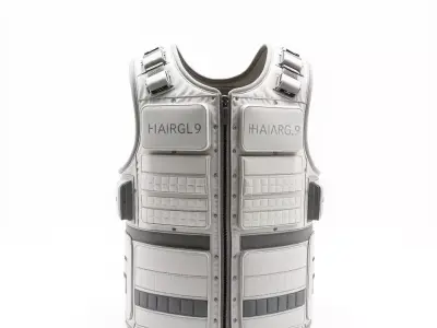 Futuristic Tactical Vest Model Pack Low-poly 3D model
