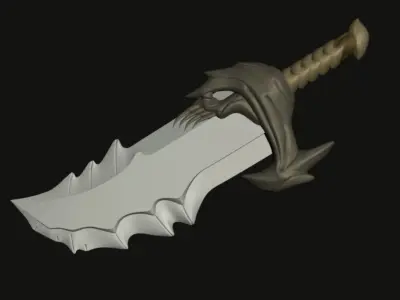 Blades of Chaos  Sword Low-poly 3D model