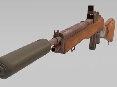 stylized weapon Low-poly 3D model