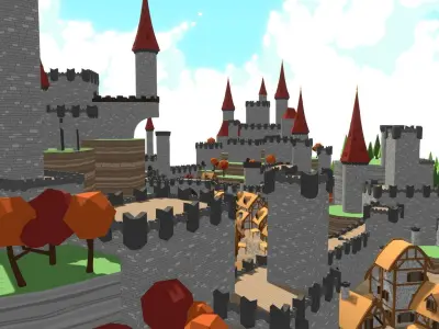 Lowpoly medieval asset Free low-poly 3D model