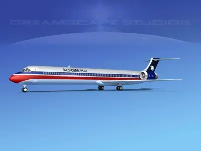 McDonnell Douglas MD-90 Aero Mexico 3D model
