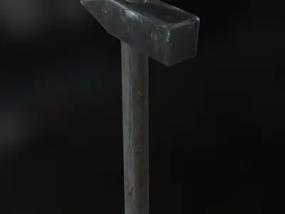 Hammer Low-poly 3D model 55