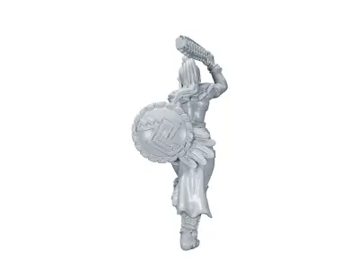 Amazon Warrior girl 1 3D print model