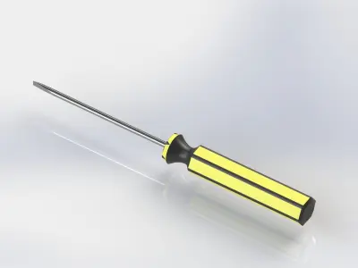 Slotted Screw Driver 3D model