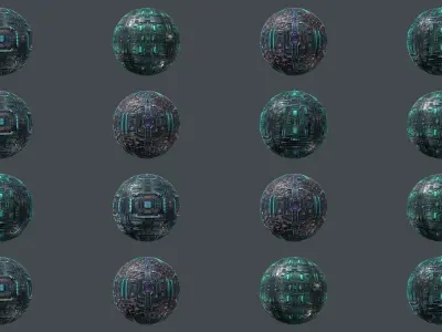 20  Cyberpunk Seamless PBR Texture Pack 01 Texture purchase