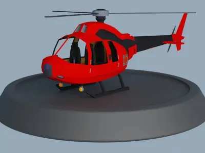 Low-poly Helicopter Low-poly 3D model