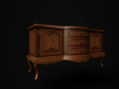 Victorian Chest Of Drawers 3D model
