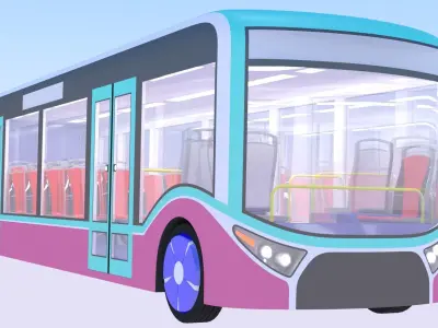 Autonomous city bus concept 2023 3D model